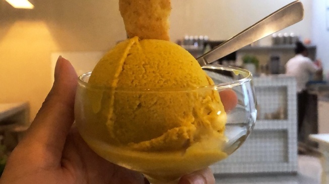 Es Krim Jamu juga menjadi kuliner unik di Jogja yang wajib dicicipi. (Twitter)