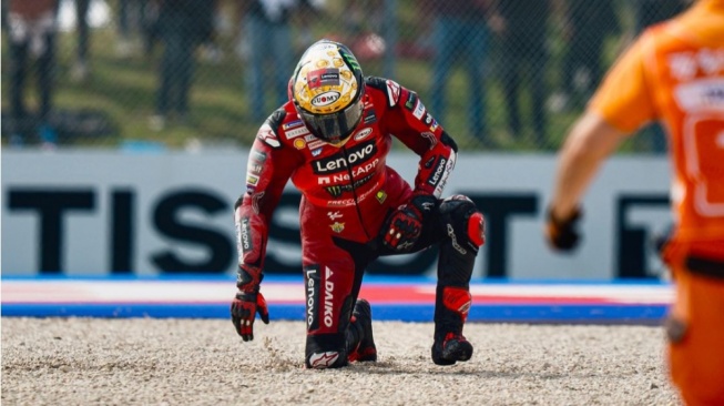 Tak Dapat Poin dari GP Le Mans 2025, Pecco Bagnaia: Balapan Tak Terlupakan