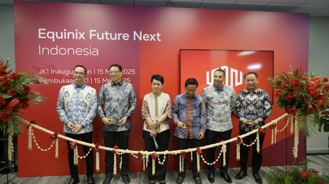 Pusat Data Equinix pertama di Indonesia, JK1 yang diresmikan pada Kamis (15/5/2025). [Dok. Equinix]