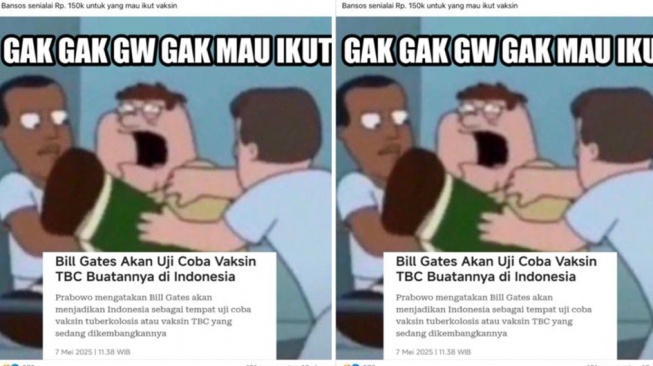 Hoaks vaksin TBC Bill Gates