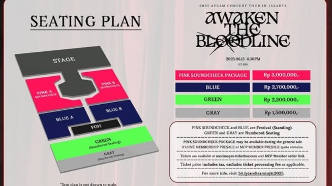 Harga tiket konser &TEAM di Indonesia [Instagram/@mecimapro]