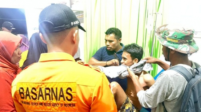 Remaja hilang di Gunung Gamalama ditemukan selamat bernama Muhamamad Syahril Polanunu (16 tahun), Jumat (16/5/2025). ANTARA/Abdul Fatah