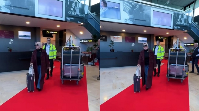 Potret Syahrini saat tiba di Prancis hendak menghadiri Festival Film Cannes 2025 (Instagram/princessyahrini)