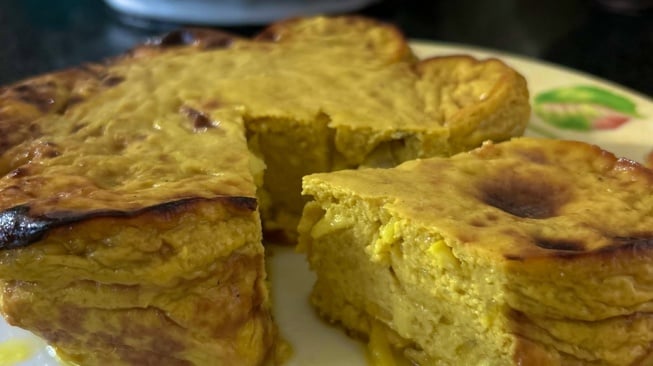Bingka Kentang menjadi andalan kuliner khas di Balikpapan. (Twitter)