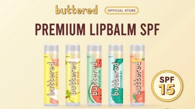 Buttered Premium Lip Balm SPF 15 (Shopee)