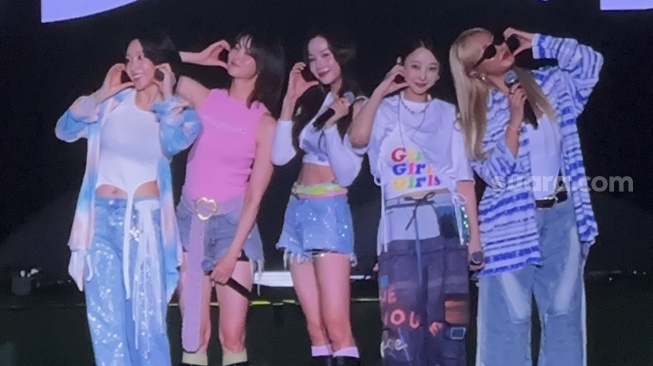 Girlband EXID dalam acara Far East Music City yang digelar Indonesia Convention Exhibition (ICE), BSD City, Tangerang pada Sabtu, 17 Mei 2025 [Suara.com/Sumarni]