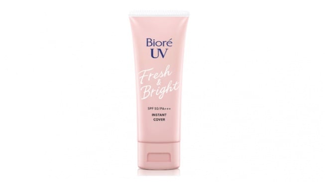 Biore UV Fresh & Bright Instant Cover SPF 50+ PA+++ (Shopee)