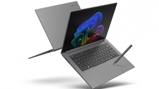 Acer Swift X 14 AI, Ryzen AI & RTX 5070 Hadir di Acer Swift X 14 AI, Selasa (20/5/2025). [Acer Indonesia] 