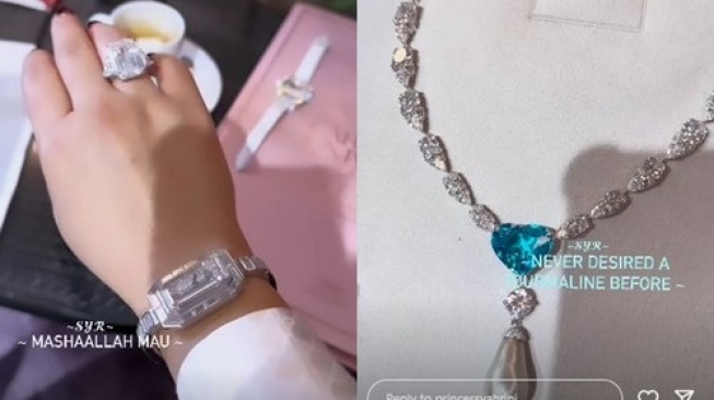 Syahrini belanja berlian di toko perhiasan mewah Chopard, Cannes, Prancis (Instagram/@princessyahrini)
