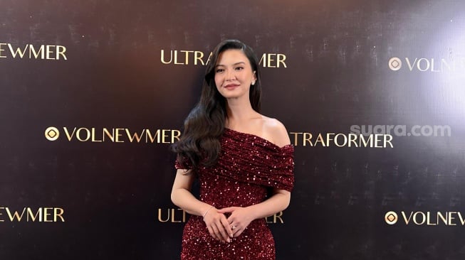 Aktris Raline Shah di Jakarta, Sabtu (17/5/2025). [Suara.com/Dini Afrianti Efendi]