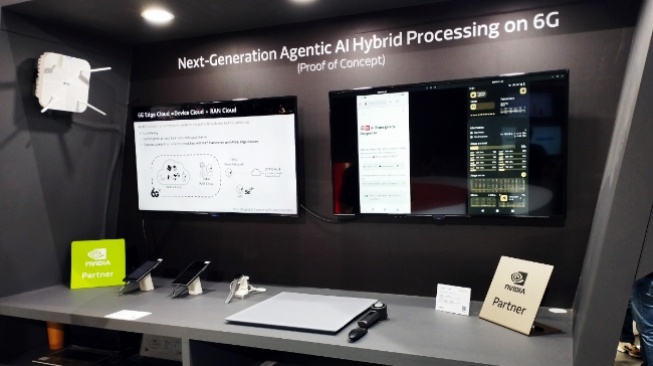 MediaTek pamerkan konsep Hybrid AI Computing yang berjalan pada jaringan 6G di COMPUTEX 2025. [Suara.com/ Agung Pratnyawan]