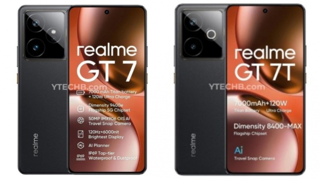 Realme GT 7 dan Realme GT 7T Bakal Rilis 27 Mei 2025, Mana yang Terbaik?