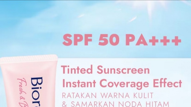 Biore UV Fresh & Bright Tinted Cover Skin Care Sunscreen Sun Screen Sunblock Cream SPF 50 PA+++ (Shopee/Kao Official Shop)