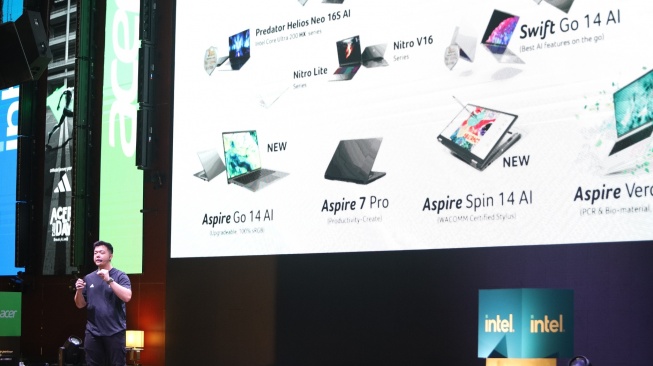 Acer AI Product Presentation_ Mathius John Tirtawirya, Product Manager, Acer Indonesia, Rabu (21/5/2025). [Acer Indonesia]