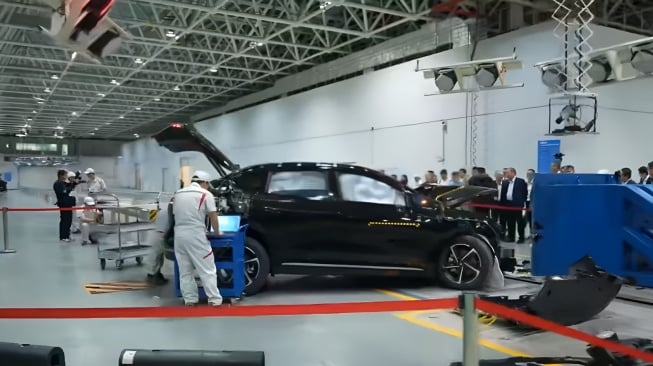Hyptec HT diklaim menjadi SUV listrik murni pertama yang berhasil meraih sertifikasi keselamatan 3G+ dari China Insurance Research Institute (CIRI). (Foto: GAC AION)