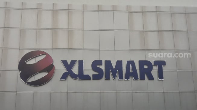 Kantor XLSMART di Jakarta, Jumat (23/5/2025). [Suara.com/Dythia]