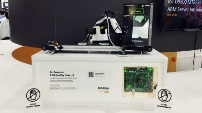 COMPUTEX 2025 - MediaTek AI Powered PC Quality Control. [Suara.com/ Agung Pratnyawan]
