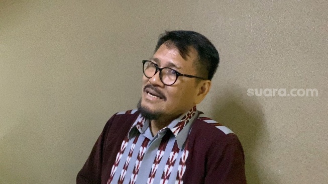 Ketua LMKN, Dharma Oratmangun dalam sebuah wawancara di kawasan Senayan, Jakarta, Jumat, 23 Mei 2025. [Suara.com/Adiyoga Priyambodo]