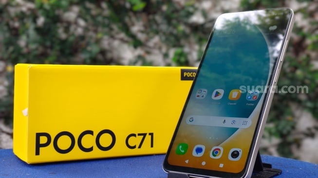 POCO C71. (Suara.com/Cesar Uji Tawakal)