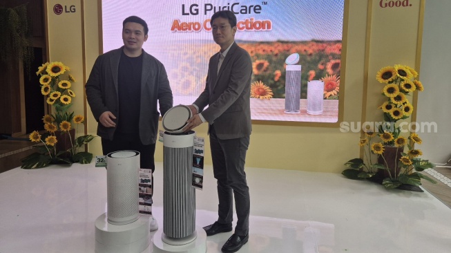 LG Kembali Luncurkan Dua Air Putifier Berdesain Elegan dan Canggih di Jakarta, Jumat (23/5/2025). [Suara.com/Dythia]