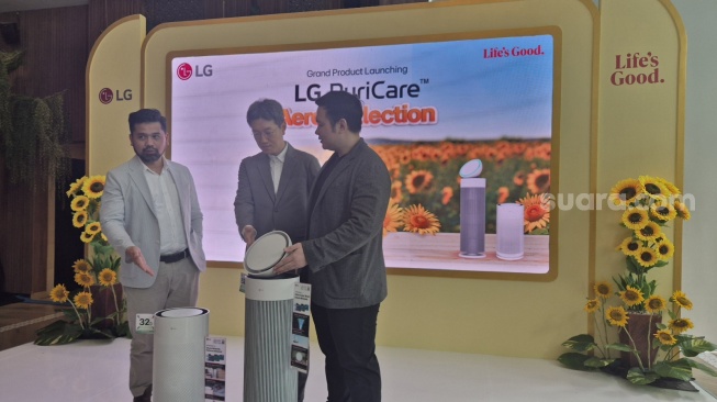 LG Kembali Luncurkan Dua Air Putifier Berdesain Elegan dan Canggih di Jakarta, Jumat (23/5/2025). [Suara.com/Dythia]