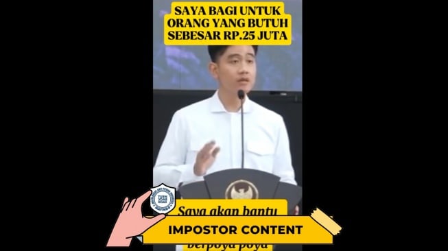 CEK FAKTA: Benarkah Gibran Bagi-bagi Uang Rp 25 Juta untuk Bayar Utang?