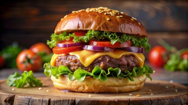 Ilustrasi burger - Makanan olahan dapat menjadi pemicu rusaknya kualitas tidur (Freepik)