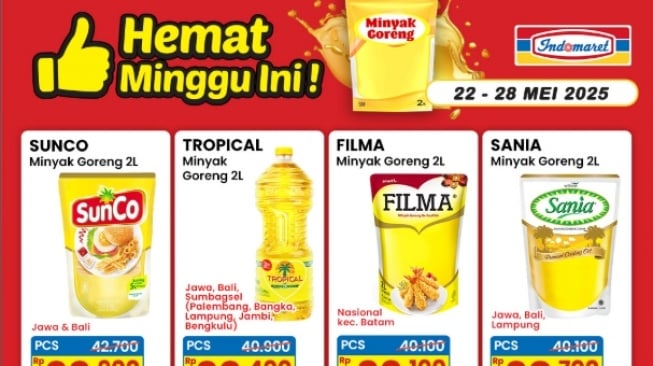 Sunco, Tropical, hingga Sovia Turun Harga! Ini Promo Minyak Goreng Indomaret