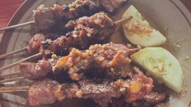 Bebek diolah menjadi kuliner sate yang nikmat untuk disantap saat berlibur ke Purwokerto. (Twitter)