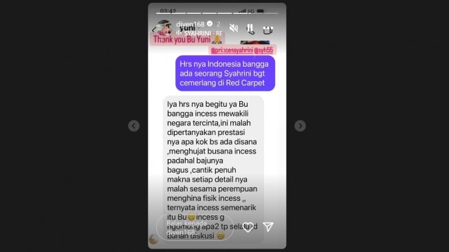 Kerabat bela Syahrini soal kehadirannya di Film Festival Cannes (Instagram/Diyen168)