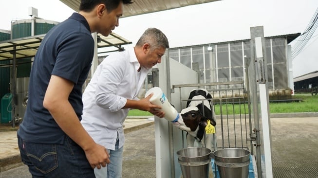 Kerja sama Kin Dairy Farm dengan RANS Simba untuk generasi muda yang lebih sehat. (Dok. ABC Kogen)
