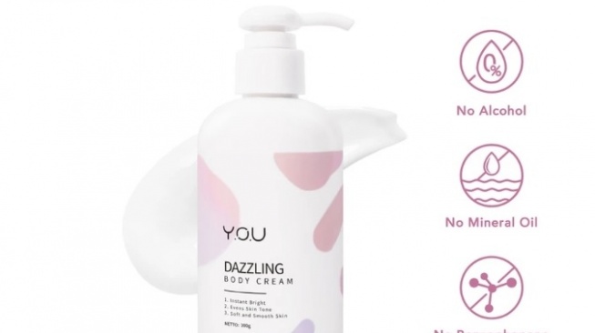 YOU Dazzling Tone Up Body Cream (Shopee)