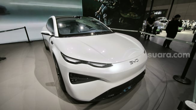 BYD Ocean S dipamerkan di ajang Shanghai Auto Show 2025 pada April lalu. [Suara.com/Liberty Jemadu]