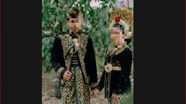 Pernikahan anak viral di Lombok Tengah, Nusa Tenggara Barat [Tangkapan Layar]