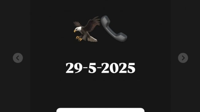 Kode akun Instagram timnas Indonesia yang mengunggah emoji Garuda dan telepon menandakan Garuda Call. Selain itu ada juga tanggal yang menunjukkan 29 Mei 2025. (Instagram/@timnasindonesia)