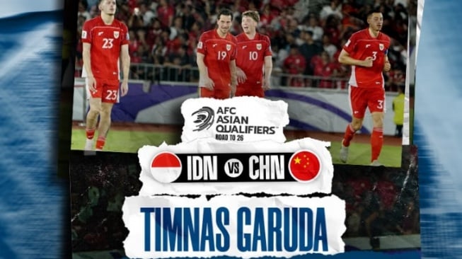 Live Malam Hari Pertandingan Timnas Indonesia vs China di Kualifikasi Piala Dunia 2026