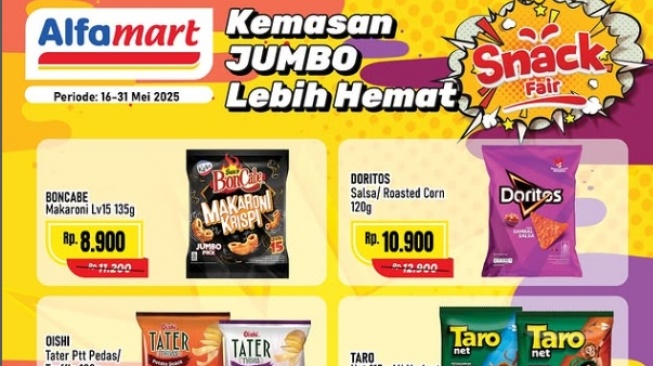 Ngemil Hemat Ala Sultan! Promo Snack Jumbo Alfamart Turun Harga Sampai 40 Persen