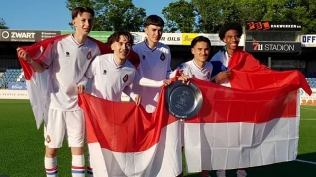 Lima pemain keturunan Indonesia bawa SC Telstar U-17 juara dan promosi. (Instagram/futboll.indonesiaa)