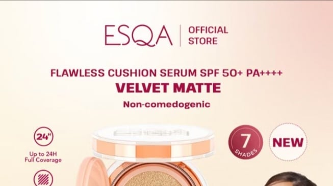 ESQA Flawless Cushion Serum SPF 50+ PA++++ Velvet Matte (Shopee)