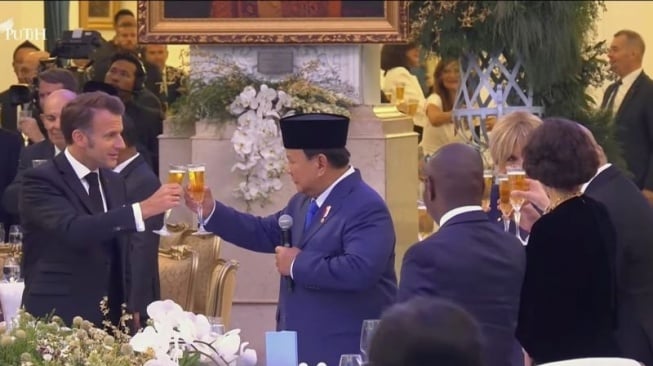 Heboh Prabowo Disebut Ngebir saat Gala Dinner Bareng Macron, Istana: Itu Sari Apel