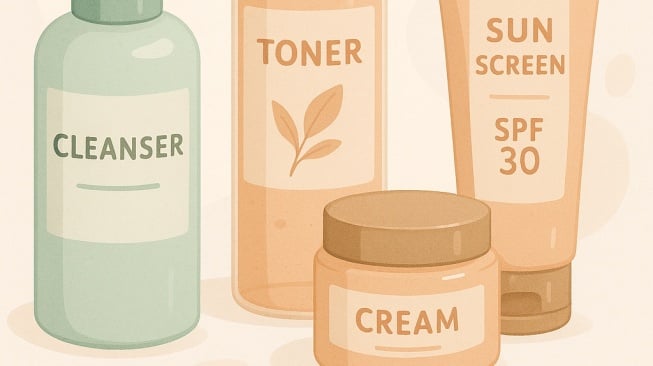 Ilustrasi skincare (ChateGPT)