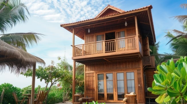 Desain rumah tropis. [Freepik/AI]