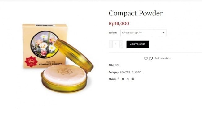 Rekomendasi bedak murah Viva. (beliviva.vivacosmetic.com)