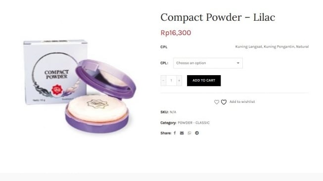 Rekomendasi bedak murah Viva. (beliviva.vivacosmetic.com)
