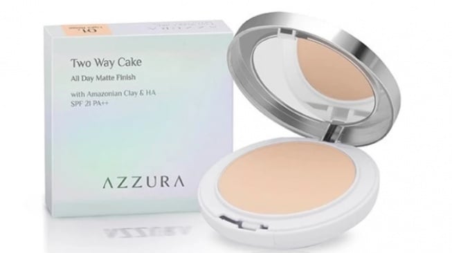 AZZURA Two Way Cake Bedak Foundation SPF 21 (Shopee)
