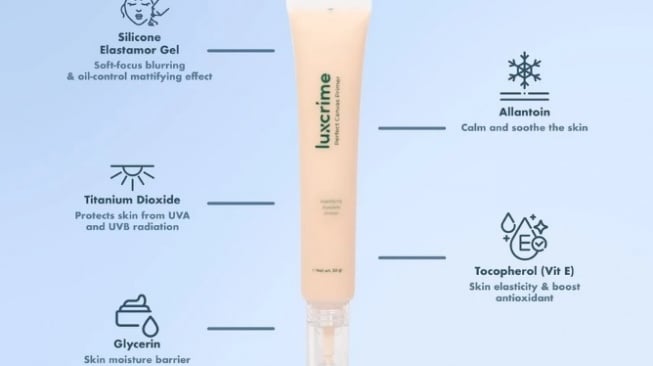 Luxcrime Perfect Canvas Mattifying Poreless Primer (Shopee)