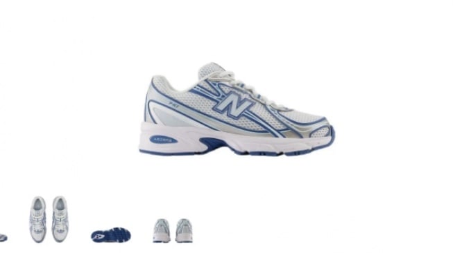 New Balance 740 Unisex Sneakers Shoes - White/Blue. [newbalace.co.id]