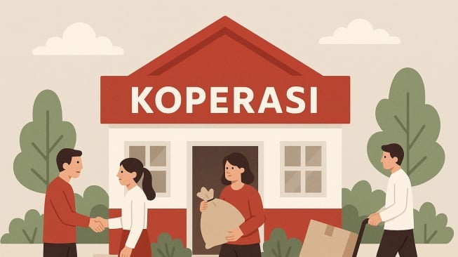 Ilustrasi Koperasi Merah Putih. [ChatGPT] 