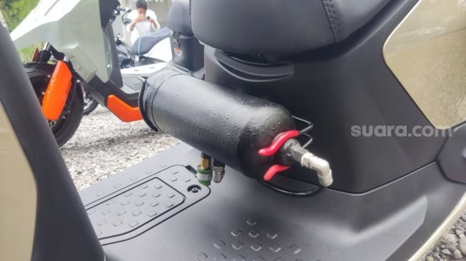 Air Suspension pada motor listrik Honda CUV e: hasil karya Aditya (Suara.com/Gagah Radhitya)