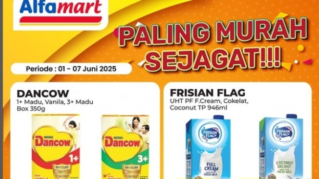 Promo Alfamart Hari Ini 2 Juni 2025 Bikin Susu Favorit Jadi Lebih Murah, Belanja Hemat Anti Boncos